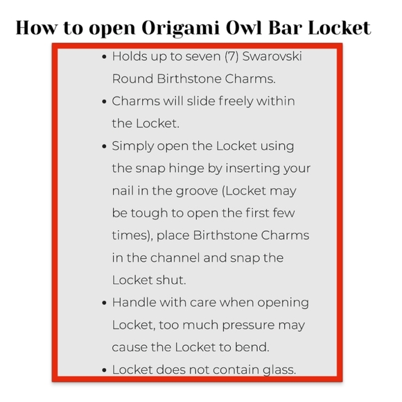 Crystals Birthstones Black Bar Necklace Swarovski Adjusts Origami Owl NWOT - Picture 11 of 12